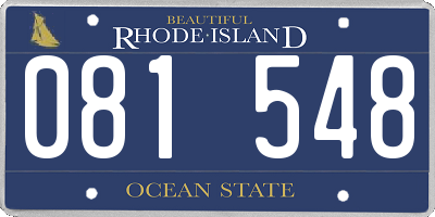 RI license plate 081548