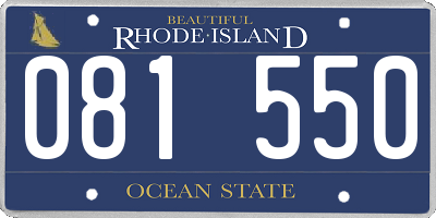 RI license plate 081550