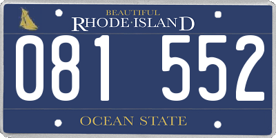 RI license plate 081552