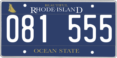 RI license plate 081555