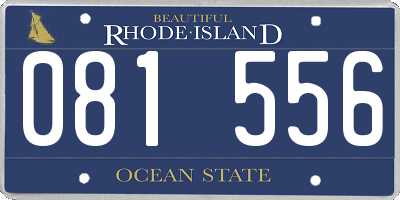 RI license plate 081556