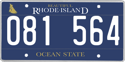 RI license plate 081564
