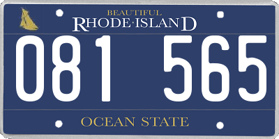 RI license plate 081565