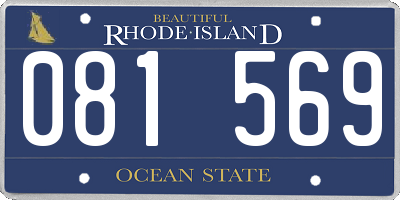 RI license plate 081569