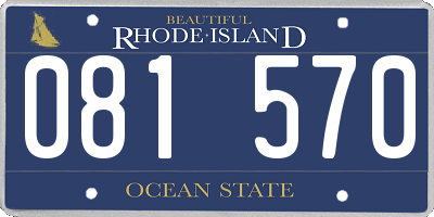 RI license plate 081570