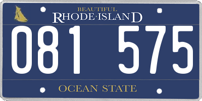 RI license plate 081575