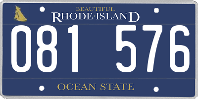 RI license plate 081576