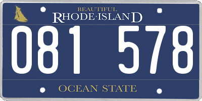 RI license plate 081578