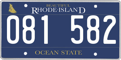 RI license plate 081582