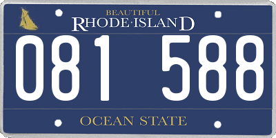 RI license plate 081588