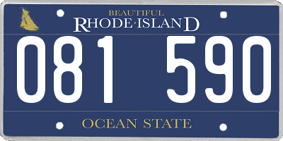 RI license plate 081590