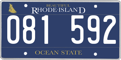 RI license plate 081592