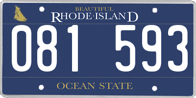 RI license plate 081593