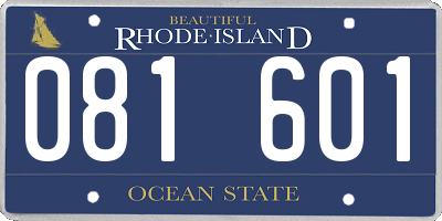 RI license plate 081601