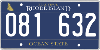 RI license plate 081632