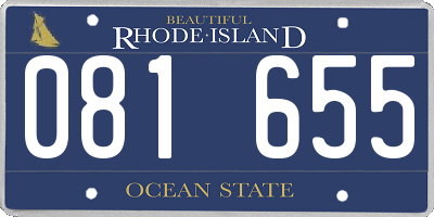 RI license plate 081655