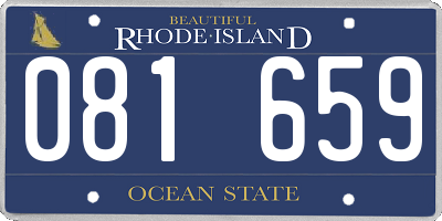 RI license plate 081659