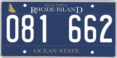 RI license plate 081662