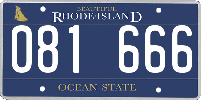 RI license plate 081666