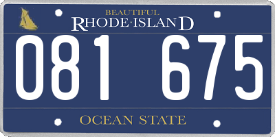 RI license plate 081675