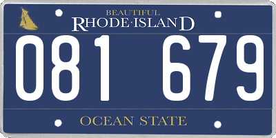 RI license plate 081679