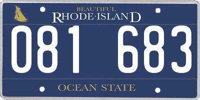 RI license plate 081683