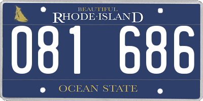RI license plate 081686