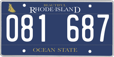RI license plate 081687
