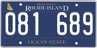 RI license plate 081689