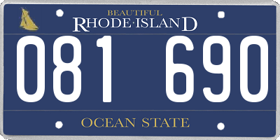 RI license plate 081690