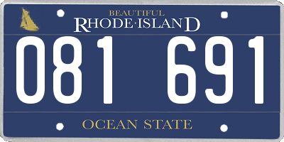 RI license plate 081691