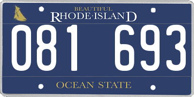 RI license plate 081693