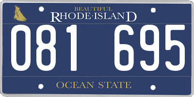RI license plate 081695