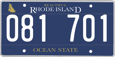 RI license plate 081701