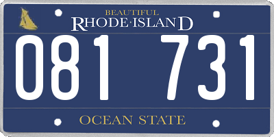 RI license plate 081731