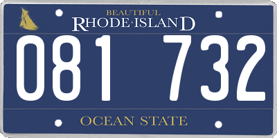 RI license plate 081732