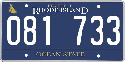 RI license plate 081733