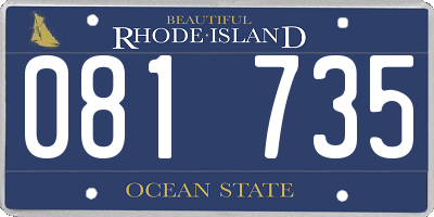 RI license plate 081735