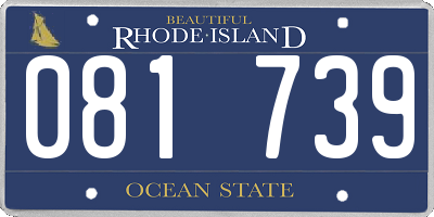 RI license plate 081739