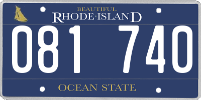 RI license plate 081740
