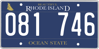 RI license plate 081746