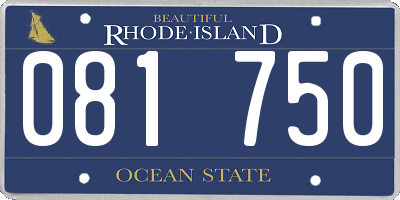 RI license plate 081750