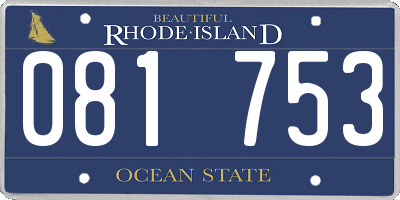 RI license plate 081753