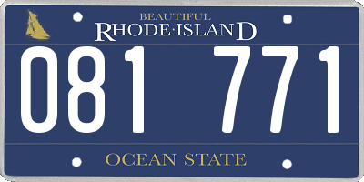 RI license plate 081771