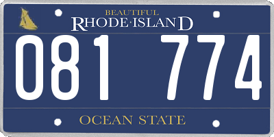 RI license plate 081774