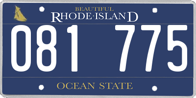 RI license plate 081775