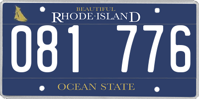 RI license plate 081776