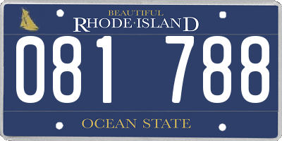 RI license plate 081788