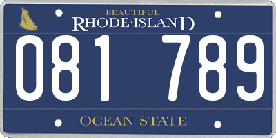 RI license plate 081789