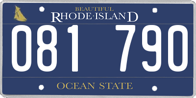 RI license plate 081790